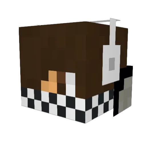 hugge200 Minecraft avatar head, 3D render