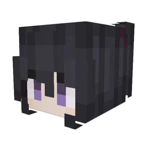 huggfg Minecraft avatar head, 3D render