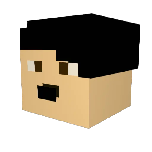 huggro99 Minecraft avatar head, 3D render