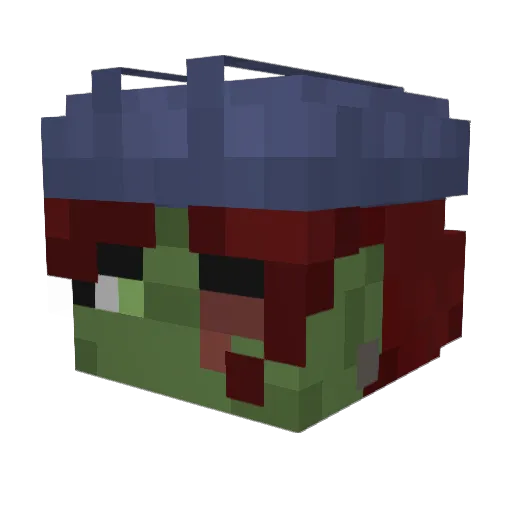 huggyxxd Minecraft avatar head, 3D render