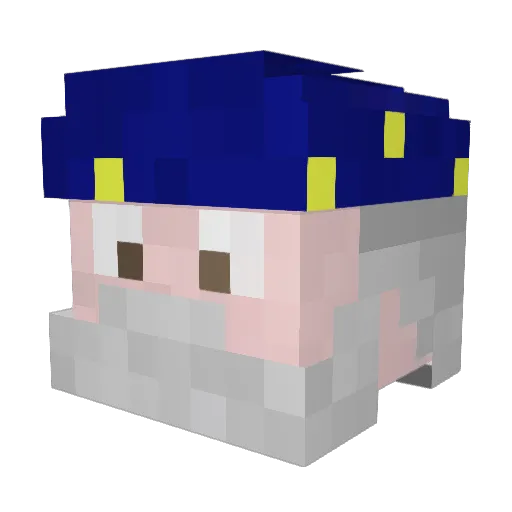 hughesywizard Minecraft avatar head, 3D render