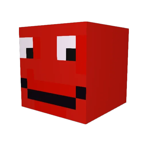 hughxl Minecraft avatar head, 3D render