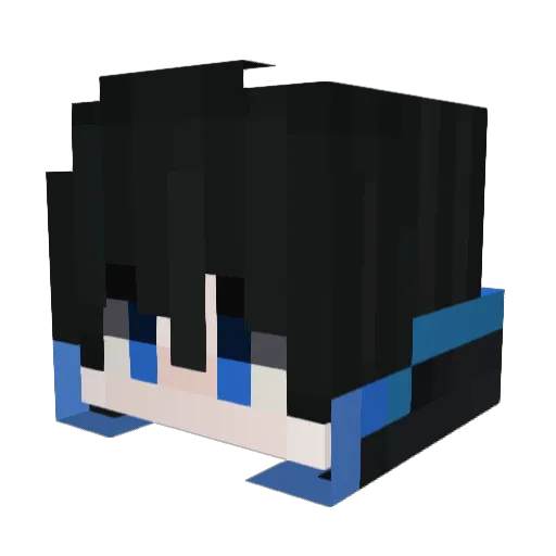 hugmoot Minecraft avatar head, 3D render