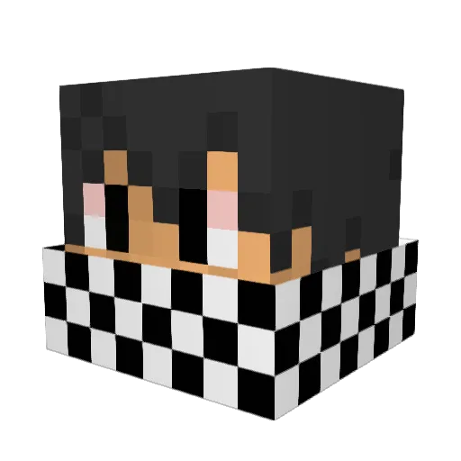 hugnata Minecraft avatar head, 3D render