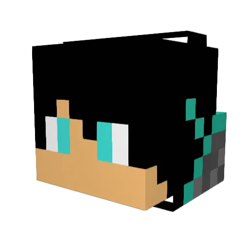 hugo1030 Minecraft avatar head, 3D render