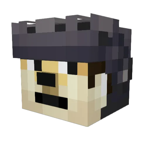 hugo_legion Minecraft avatar head, 3D render