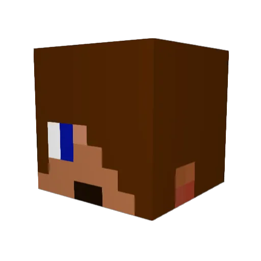 hugobradley Minecraft avatar head, 3D render