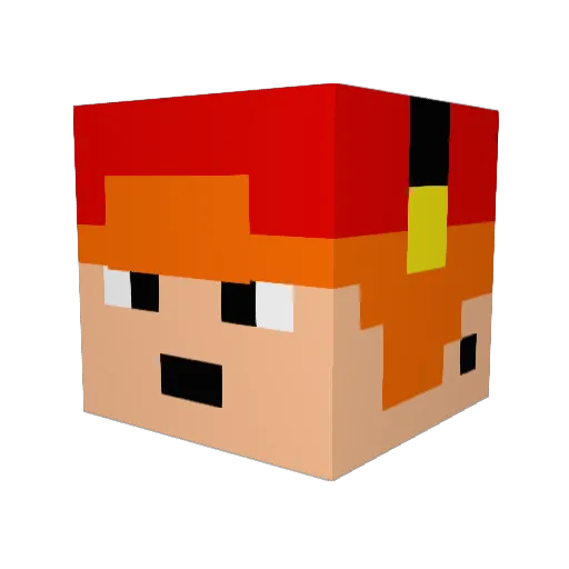 hugoc2001 Minecraft avatar head, 3D render