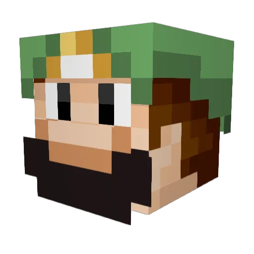 hugocrack11 Minecraft avatar head, 3D render