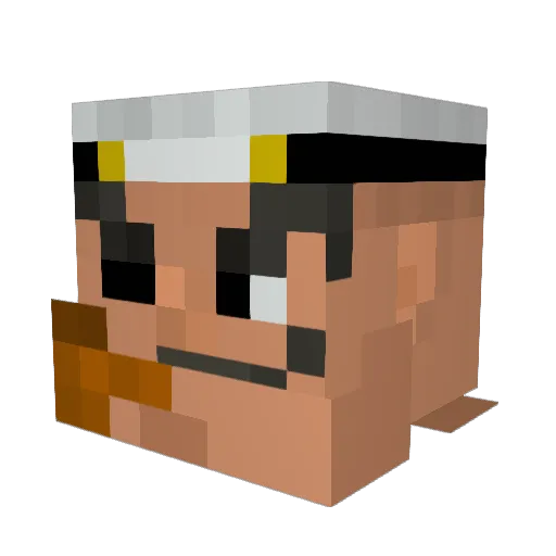 hugod Minecraft avatar head, 3D render
