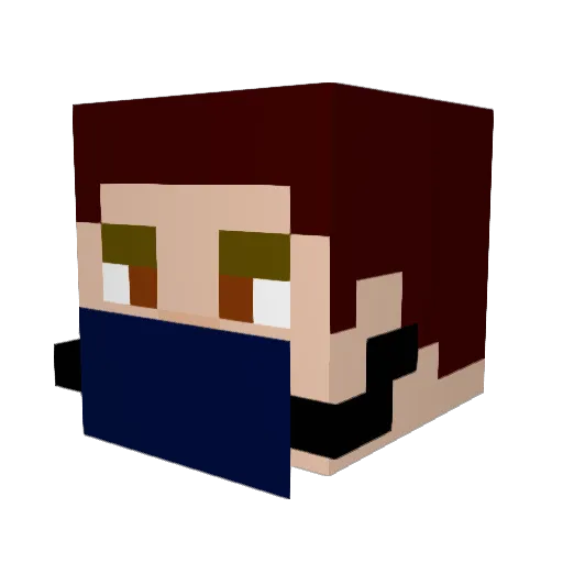 hugohayer Minecraft avatar head, 3D render