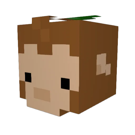 hugokatt123 Minecraft avatar head, 3D render