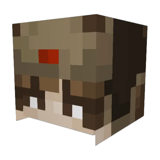 hugolab Minecraft avatar head, 3D render