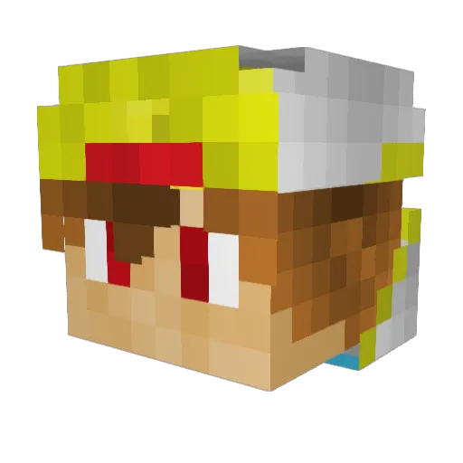 hugopro177 Minecraft avatar head, 3D render