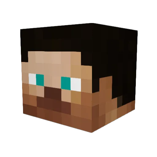 hugorp Minecraft avatar head, 3D render
