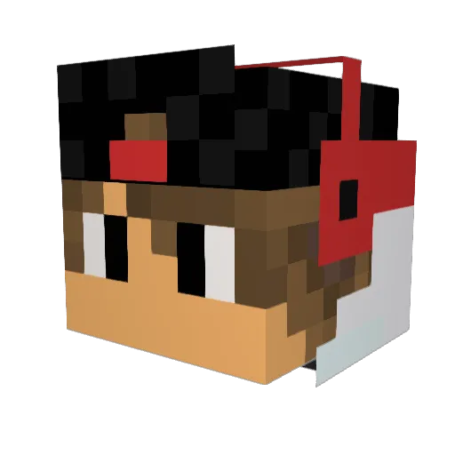 hugovski Minecraft avatar head, 3D render