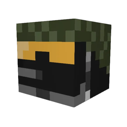 hugrat Minecraft avatar head, 3D render