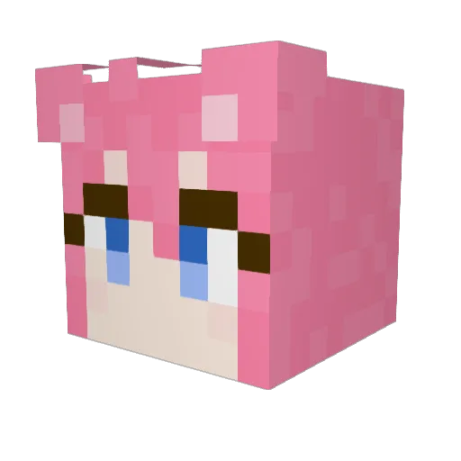hugumusi Minecraft avatar head, 3D render