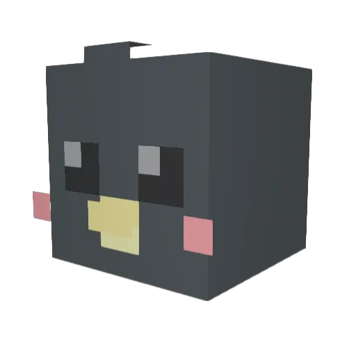huguni Minecraft avatar head, 3D render