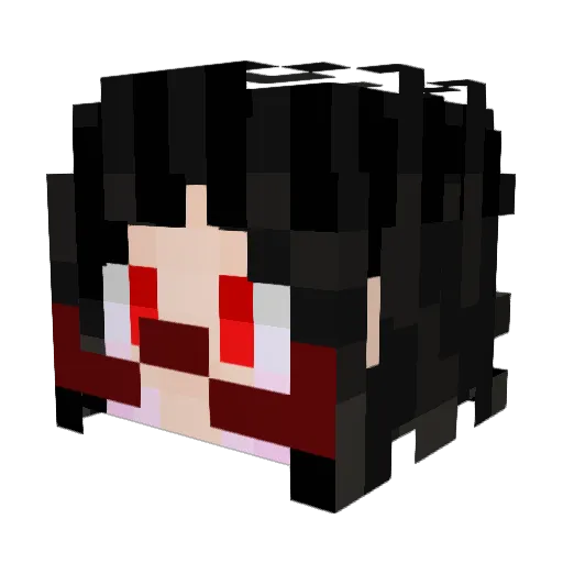 hugutaso Minecraft avatar head, 3D render