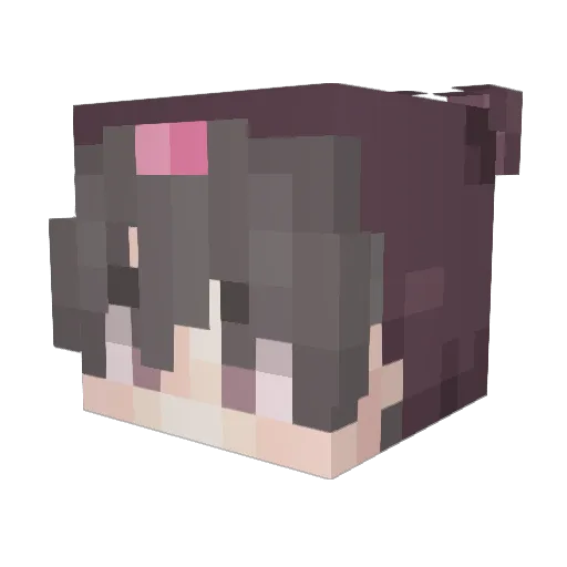 hugw Minecraft avatar head, 3D render
