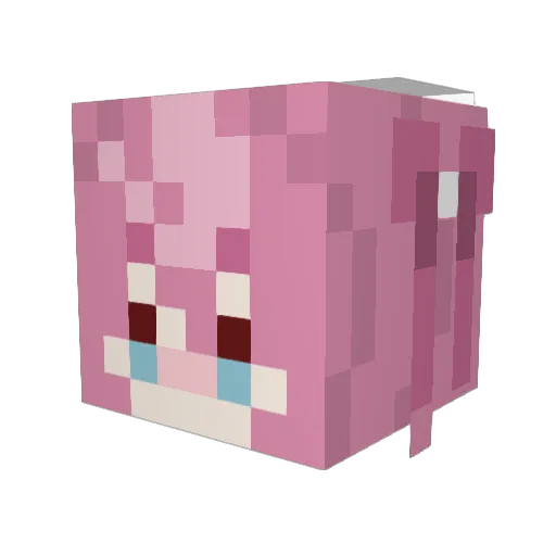 huhiha Minecraft avatar head, 3D render