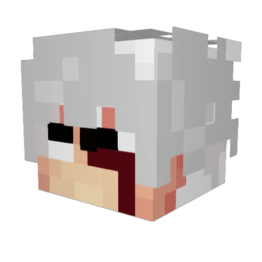huhjaye Minecraft avatar head, 3D render
