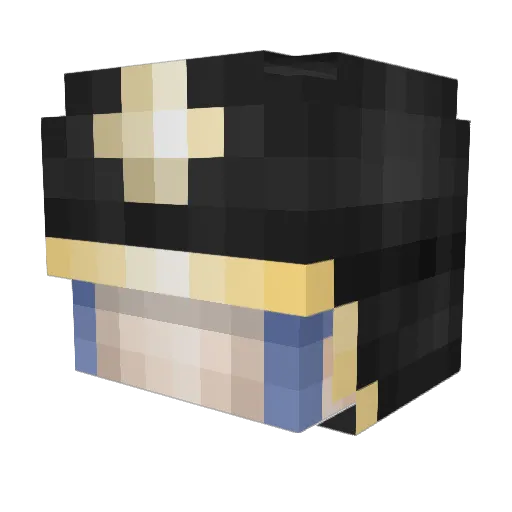 huhuii Minecraft avatar head, 3D render