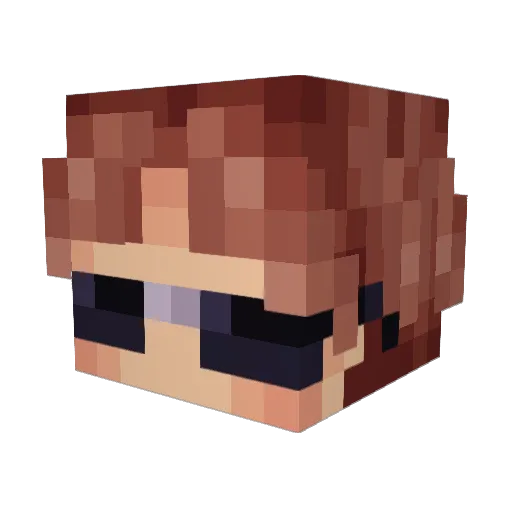 huhwhatt Minecraft avatar head, 3D render