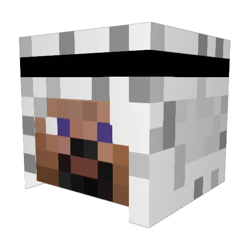 huhyeah Minecraft avatar head, 3D render