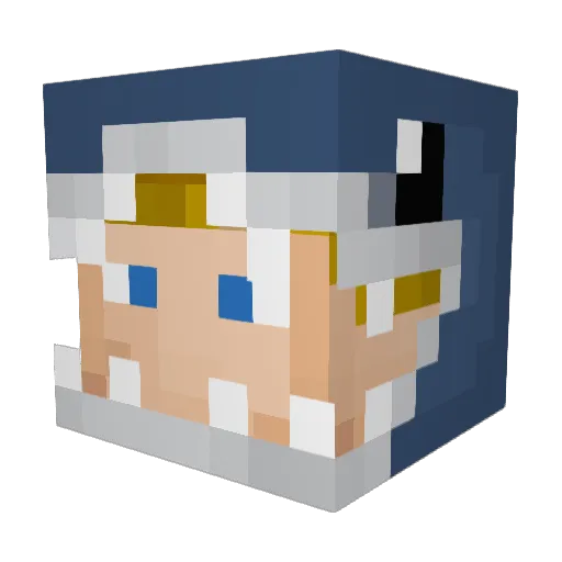 hui_ga Minecraft avatar head, 3D render