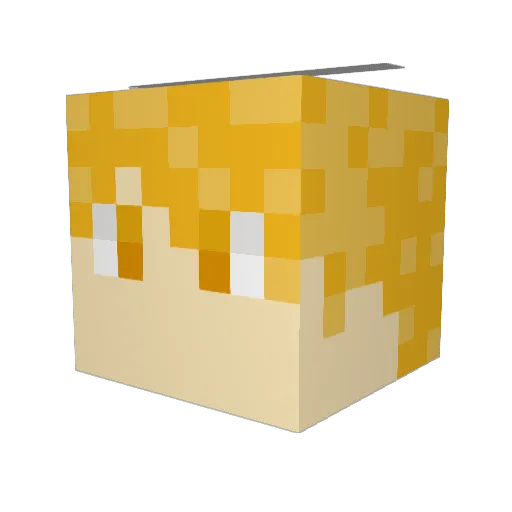 huihao Minecraft avatar head, 3D render