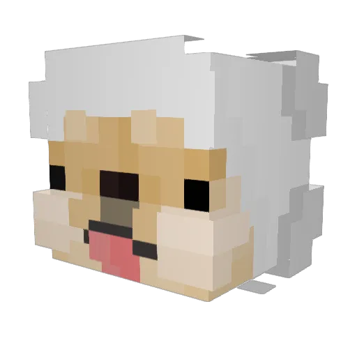 huinSeolgi Minecraft avatar head, 3D render