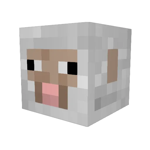 hujimi Minecraft avatar head, 3D render