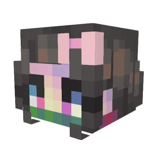 hujiop Minecraft avatar head, 3D render