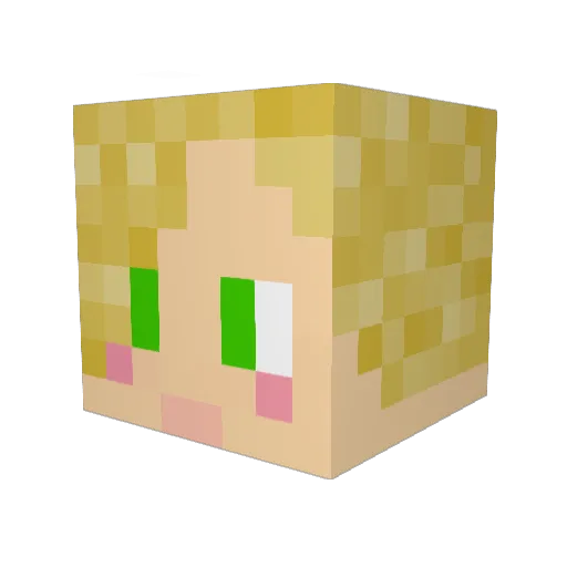 hukutyann Minecraft avatar head, 3D render