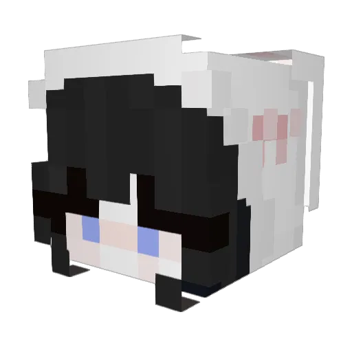 hulaoshi Minecraft avatar head, 3D render