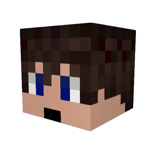 hulian Minecraft avatar head, 3D render