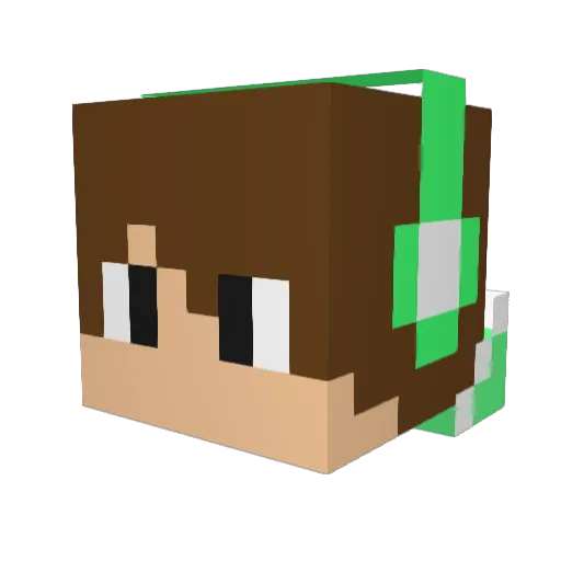 hulkWTF Minecraft avatar head, 3D render