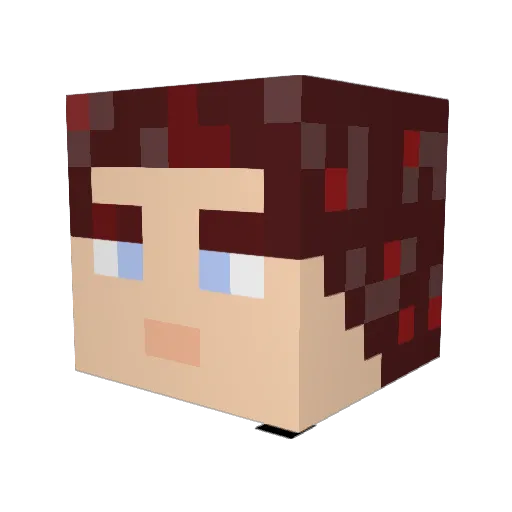 hulkhyundai Minecraft avatar head, 3D render