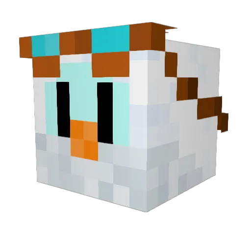 hullkana Minecraft avatar head, 3D render