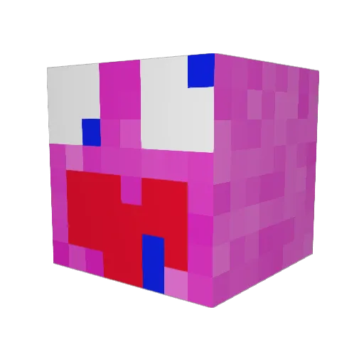 hullumull Minecraft avatar head, 3D render