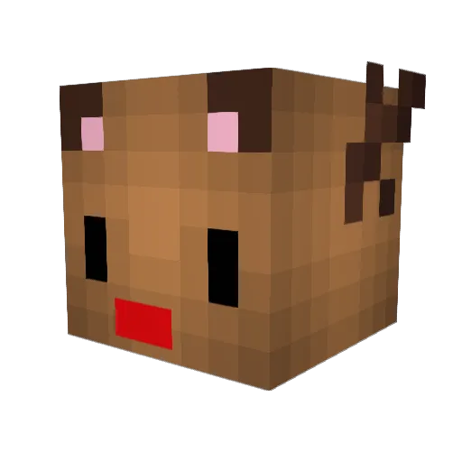 hulpeloos Minecraft avatar head, 3D render