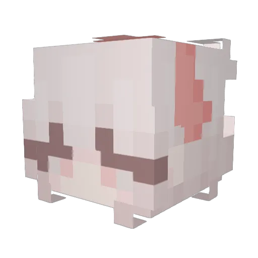 huluwu Minecraft avatar head, 3D render