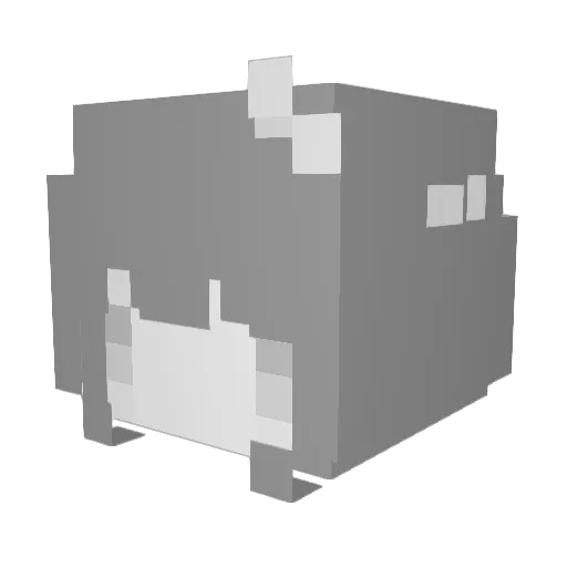 huma3 Minecraft avatar head, 3D render