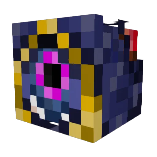 human34b Minecraft avatar head, 3D render