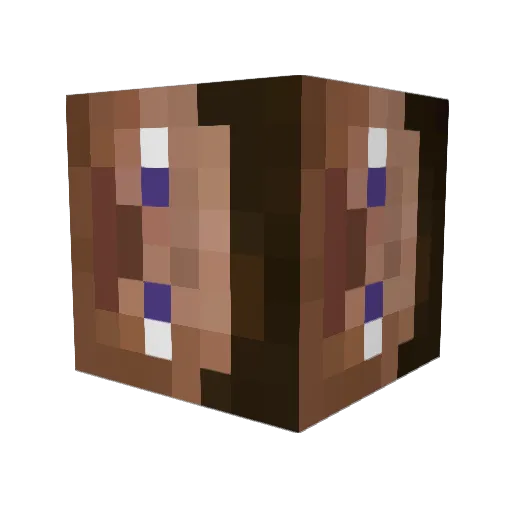 humancity Minecraft avatar head, 3D render