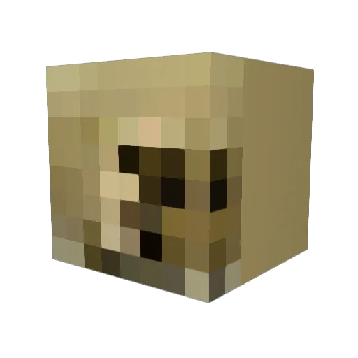 humanclay Minecraft avatar head, 3D render