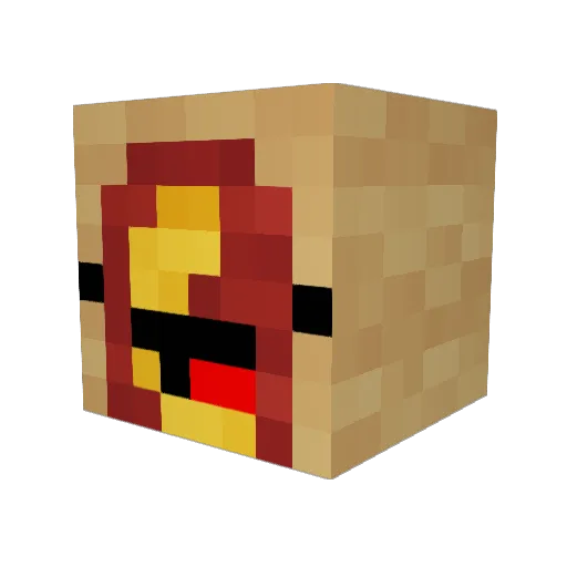humanexoxo Minecraft avatar head, 3D render
