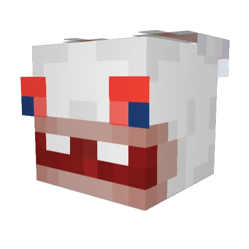 humaniteee Minecraft avatar head, 3D render